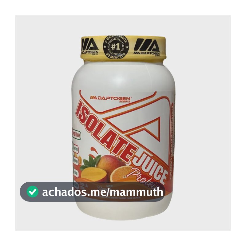 Proteína Adaptogen Isolate Juice em pó sabor Laranja manga x 900g