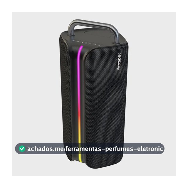 Caixa De Som Bluetooth Bomber Premium 140 140w Rms Ipx4 Led Preto 127/220v