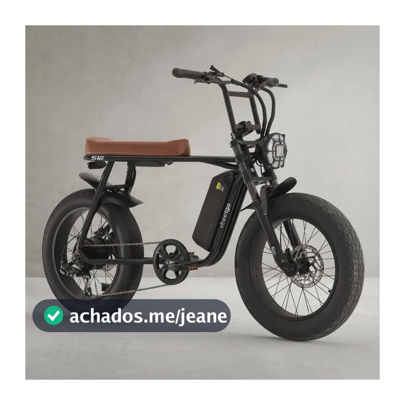 Bicicleta Elétrica Streetgo S12 750w Alumínio 48v 32km/h 15ah Freios Hidráulicos