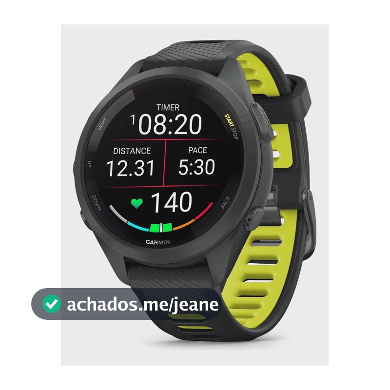 Smartwatch Garmin Forerunner 265s 010-02810-03 Sport 1.1" Bluetooth Caixa 42mm De Polímero Reforçado Pulseira Preta