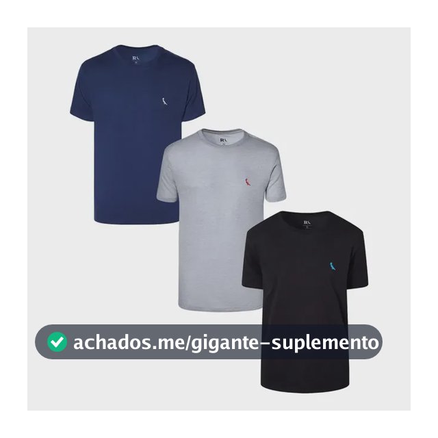 Kit 3 Camisetas Bordadas Céu Reserva