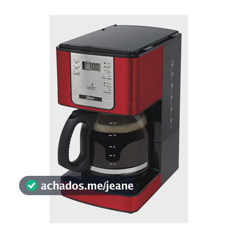 Cafeteira Progamável Oster Flavor Bvstdc4401 Preta e vermelha