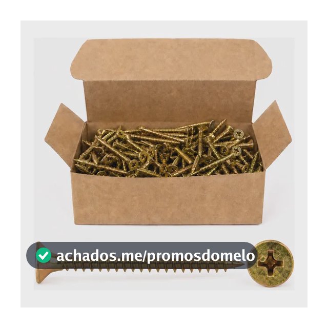 Kit 500 Parafusos Chipboard 4x50 Chata Phillips Madeira