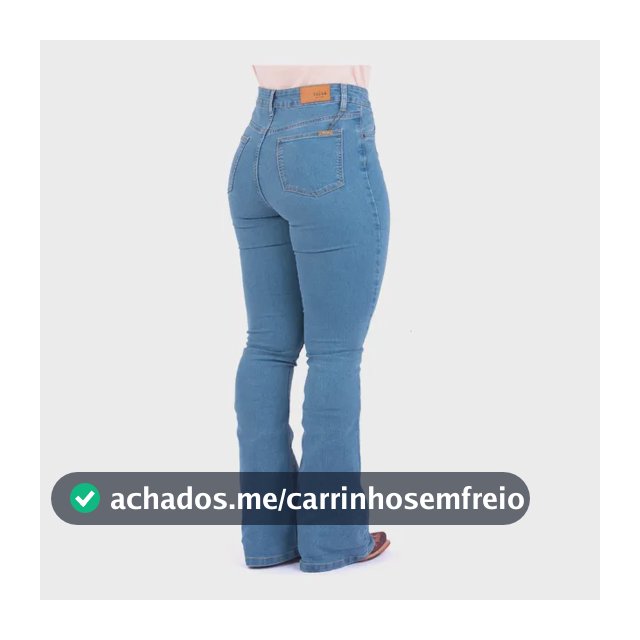 Calça Jeans Tassa Feminina Bootcut Cintura Alta Country Delavê 26eua 36br