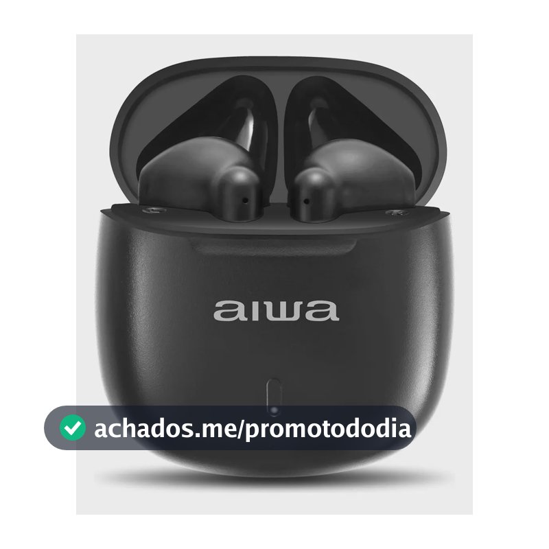 Fone de Ouvido Eardbud AIWA AWS-EB-05-B Bluetooth IPX4 24 Horas de bateria