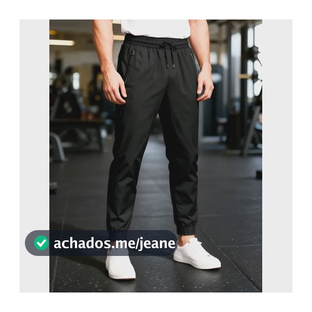 Calça Masculina Poliamida Esportiva Academia Tactel Treino Preto M - 40/42