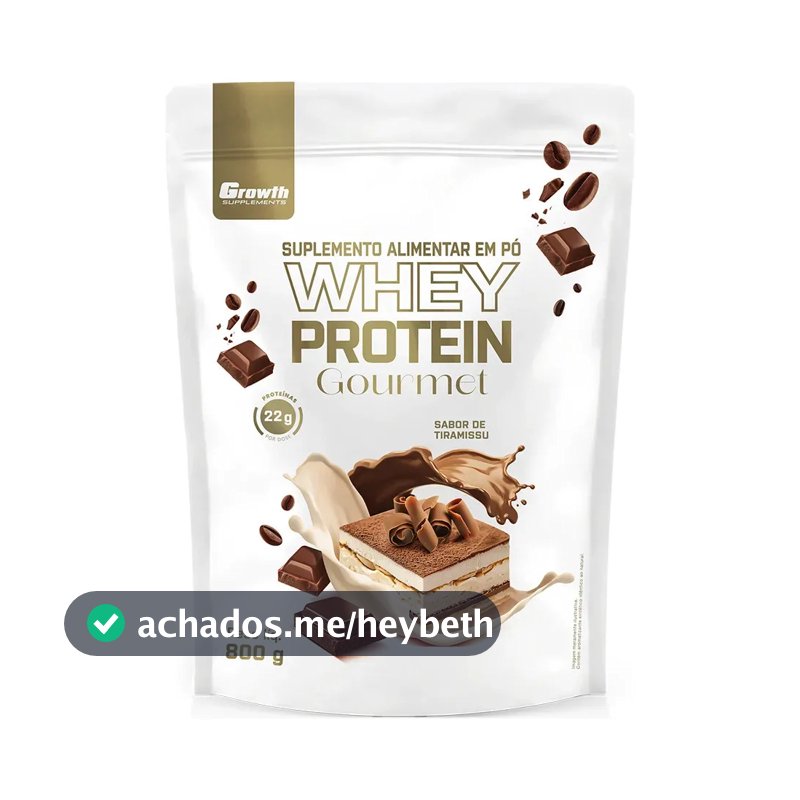 Whey Protein Gourmet 800g Growth Supplements - Tiramisu