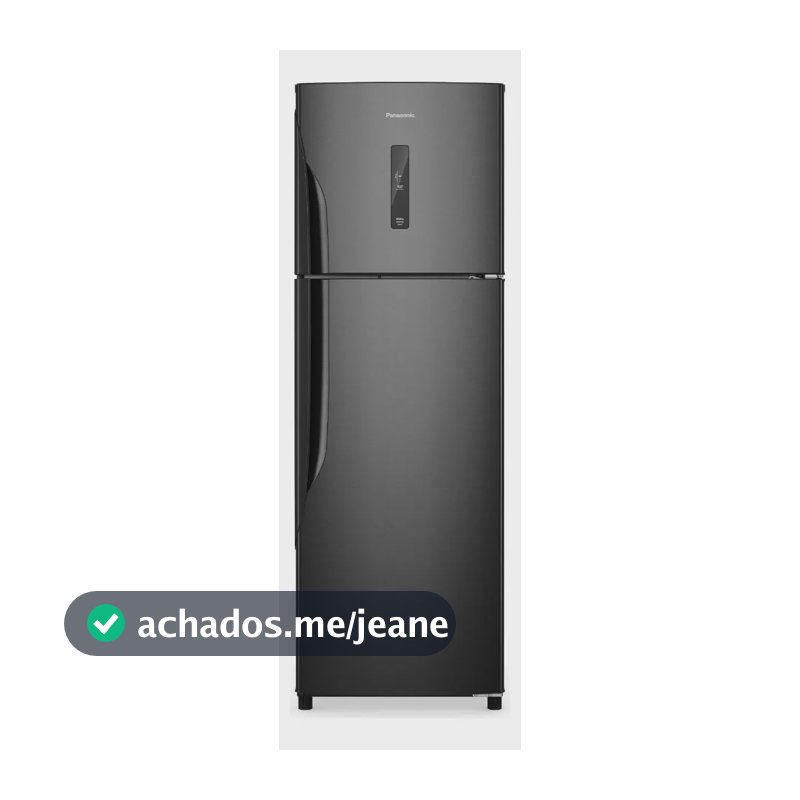 Refrigerador Panasonic 391l Black Inox Look Nr-bt44pv3b Black Inox Look