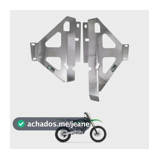Protetor De Radiador Kawasaki Kx 450x 2024 2023 2022 Polido Prateado