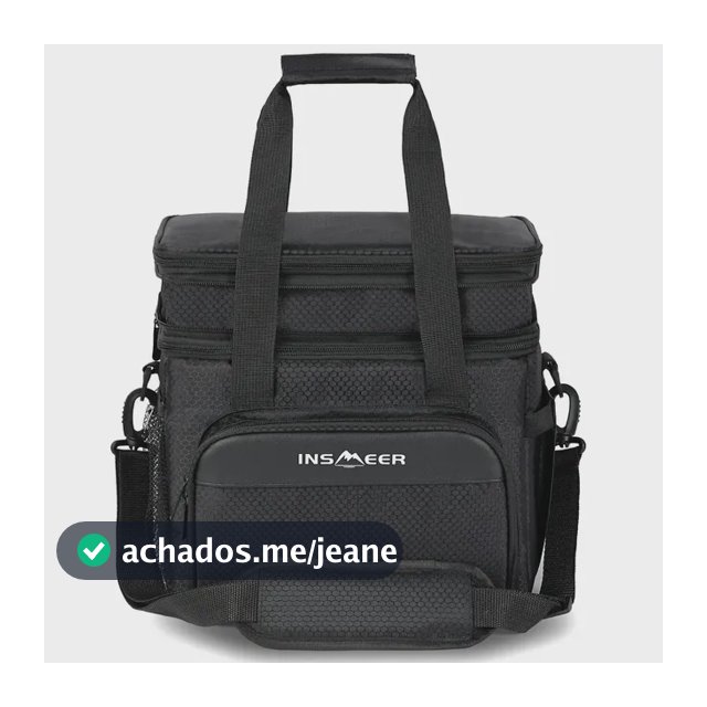 INSMEER Lancheira Termica 20 Litros Expansível 2 Camadas Bolsa Termica Impermeável Ideal para o Trabalho, a Escola ou um Piquenique