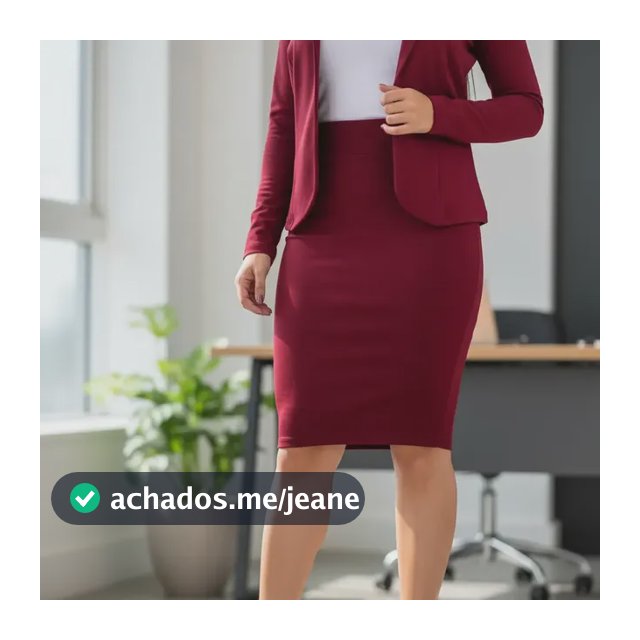 Conjunto Social Saia E Blazer Mulher Crista Midi Inverno Top