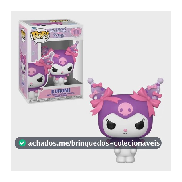 Boneco Funko Pop! Sanrio Kuromi 20 Anos - Kuromi Zangada