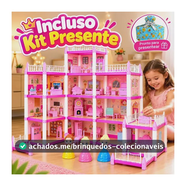 Casa De Boneca Incluso Kit Presente Castelo Princesa Premium