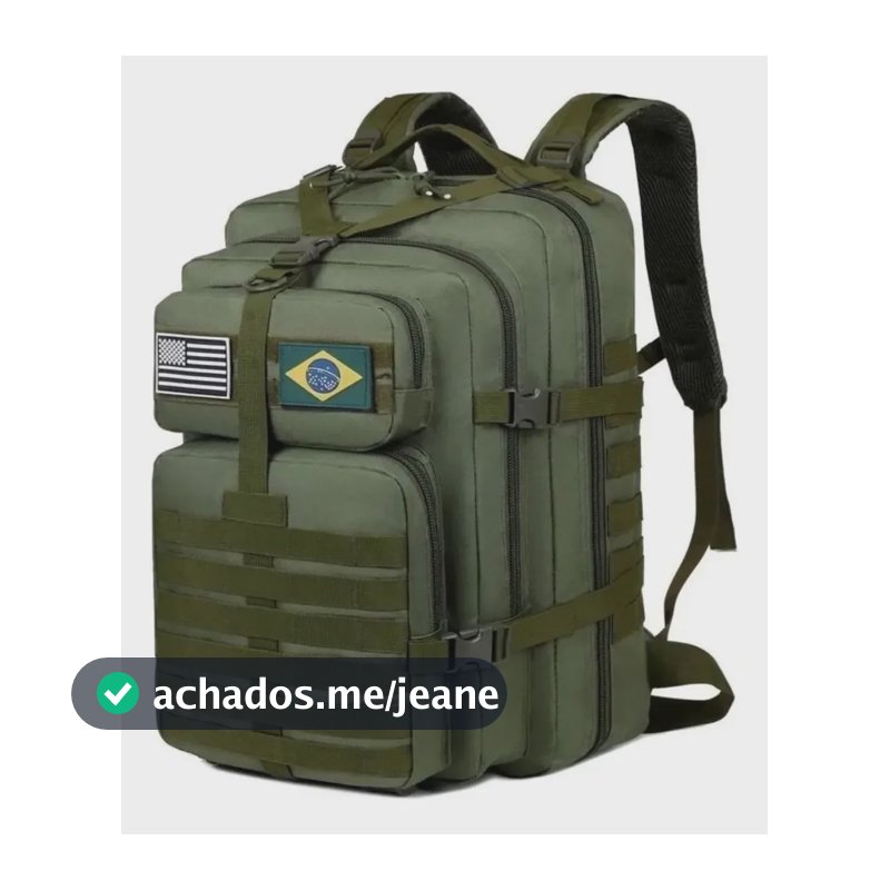 Mochila Militar Tática Grande Reforçada 50l Impermeável Verde Liso Liso