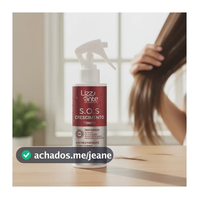 Queda De Cabelo Crescimento Rapido Tonico Sos Lizz Ante Pro