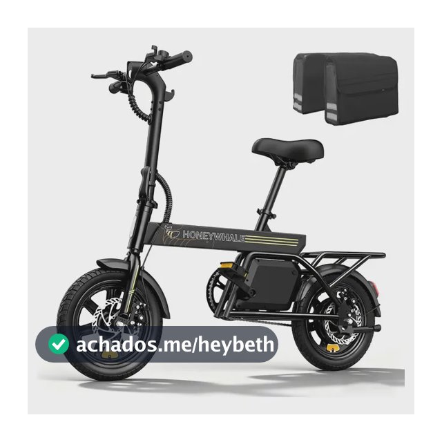 Honeywhale B20 Bicicleta Elétrica, 440w-35km-25km/h-120kg, Scooter Motor-ebike-adulto-bike-autonomia-velocidade Máxima-carga-honey Whale-fat-dobravel, 14 Aro, Freios A Disco Dianteiros E Traseiros