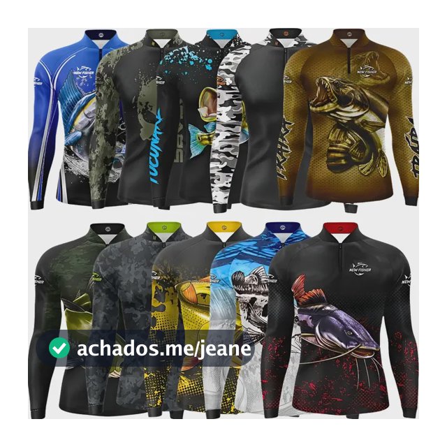 Camisa Camiseta De Pesca Kit C/10 Atacado Lojista Proteçãouv