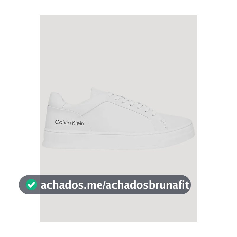 Tênis Calvin Klein Couro Casual Confort Black Logo Branco Branco 38 Br 38