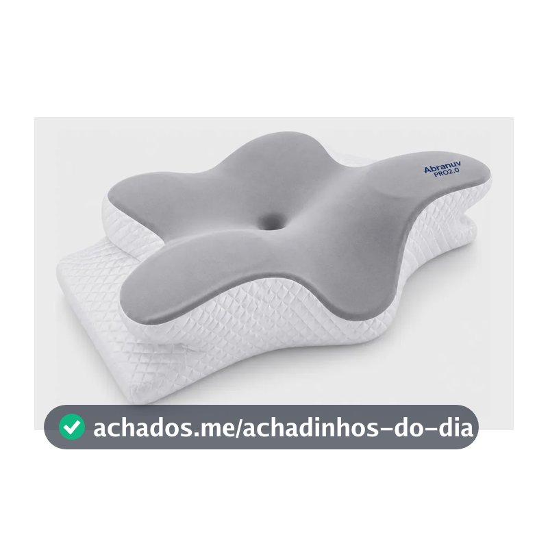 Travesseiro Cervical Ergonômico em Espuma Viscoelástica para Dormir S-5431 VT Abranuv