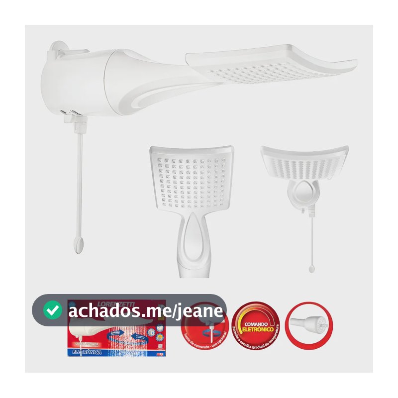 Chuveiro Loren Shower Ultra Eletrônico Lorenzetti 7500w Branco