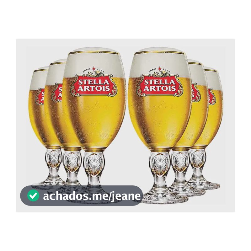 Taça Stella Artois Belgium, Taça de Vidro, Ruvolo 315ml 6pcs
