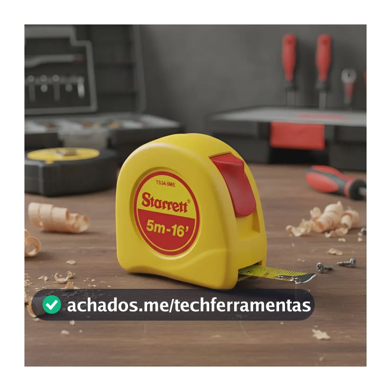 Trena Com Fita Em Aço 5 Metros Com Mm/pol Amarela - Starrett