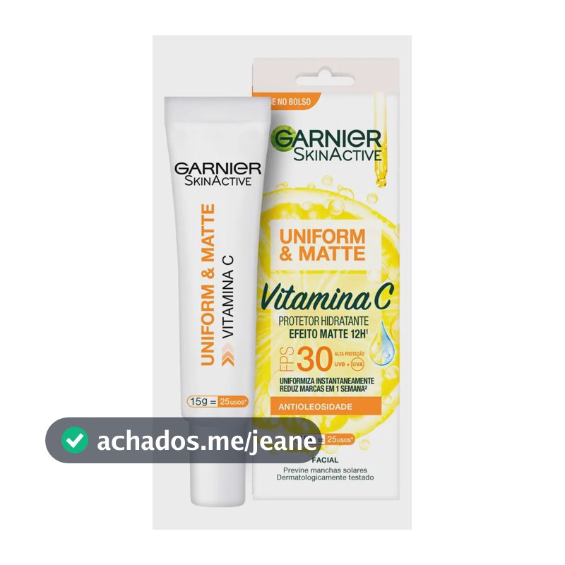 Protetor Hidratante Facial Vitamina C Fps 30 15g Garnier Tipo de pele Oleosa/Mista/Sensível