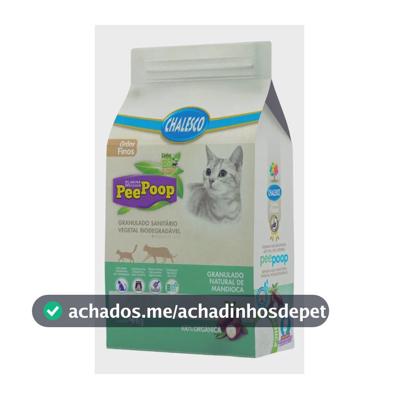Granulado Sanitário Mandioca Bio Peepoop Fina 4kg Biodegradável