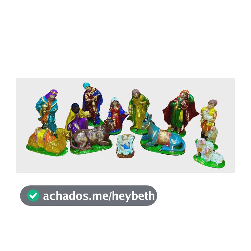 Presepio Natalino 20cm Italiano 12 Peças Gesso Enfeite