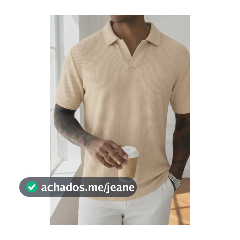 Camiseta Gola Polo Masculina Texturizada Premium Plus Clout Off-white Gg