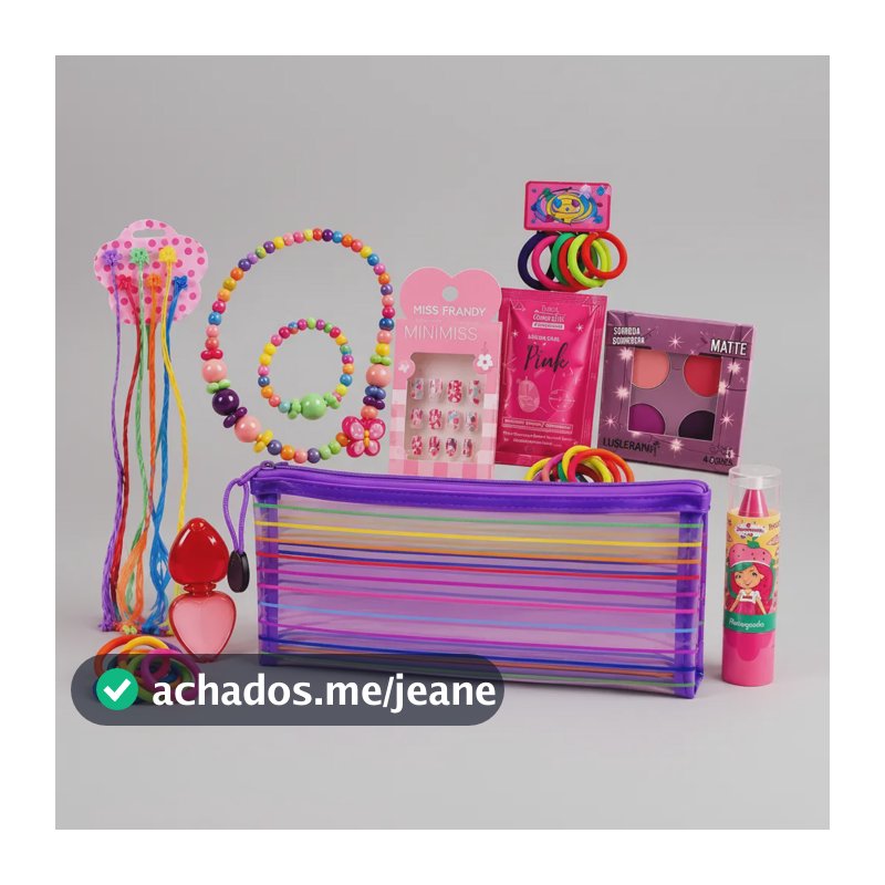 Kit Infantil Criança De Maquiagem Com Nessaire Make 15 Itens