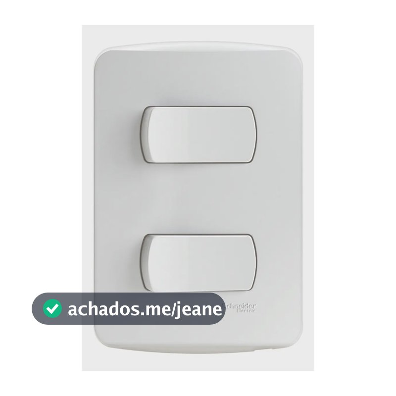 Cj 2 Interruptores Simples Miluz 10a 250v Schneider Cor Branco
