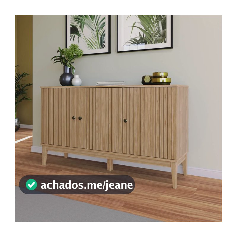 Buffet Aparador Com 3 Portas Mel