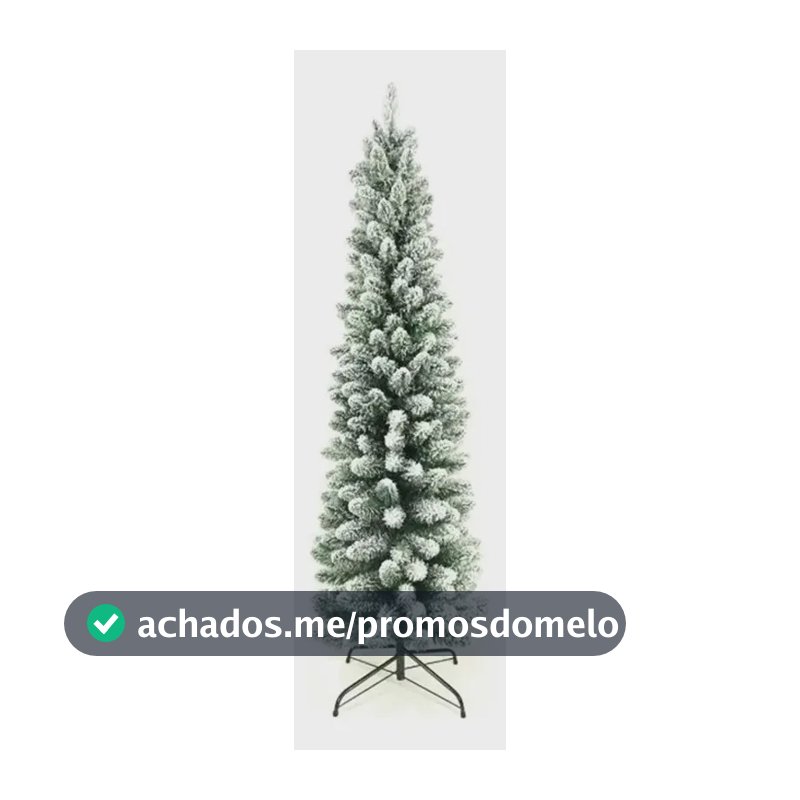Árvore De Natal Slim Nevada 1,80m 500 Galhos Pinheiro Branca Neve Cheia Luxo LuvinCo