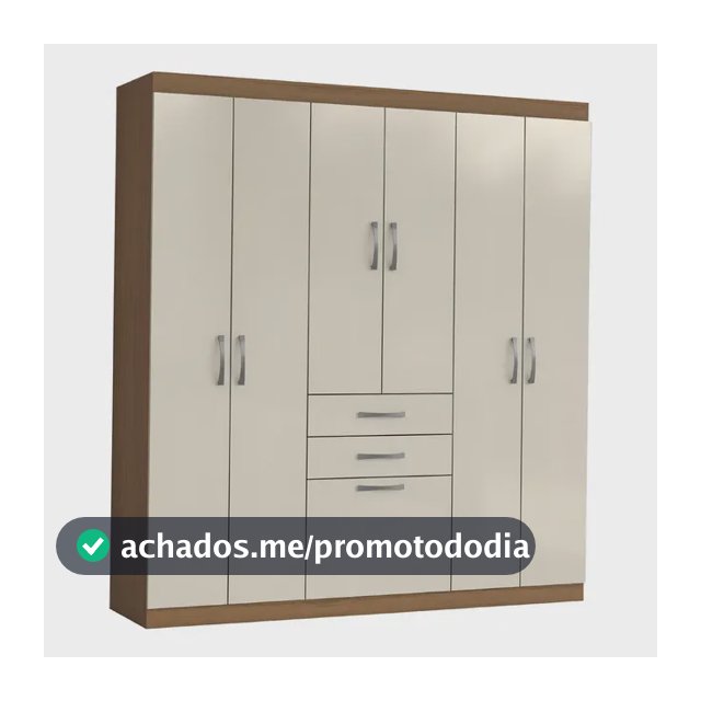 Guarda Roupas Casal 7 Portas 2 Gavetas Lisboa Aramóveis Cor Atac/areia GR7P2G 20 5140
