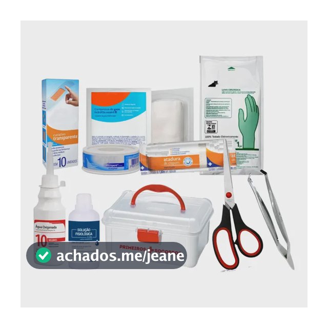 Kit Básico de Primeiros Socorros Plástico por KITDEPRIMEIROSOCORROS