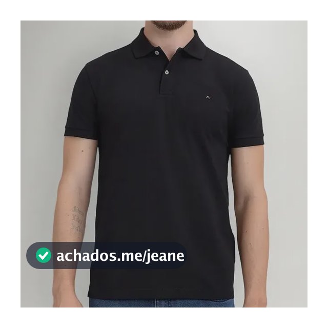 Camiseta Polo Aramis Masculina Basic Piquet Preta