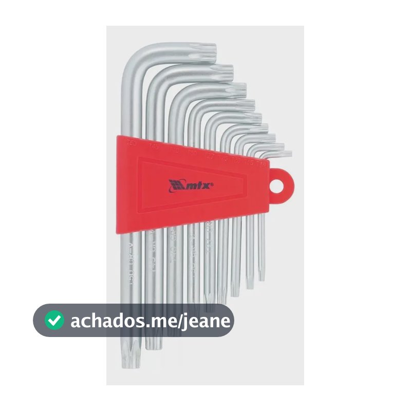 Jogo De Chaves Torx T10 A T50 Crv 9 Pçs 123059