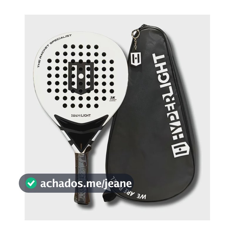 Raquete De Padel Hyperlight Hiperblock 3d White Carbono 3k Branco