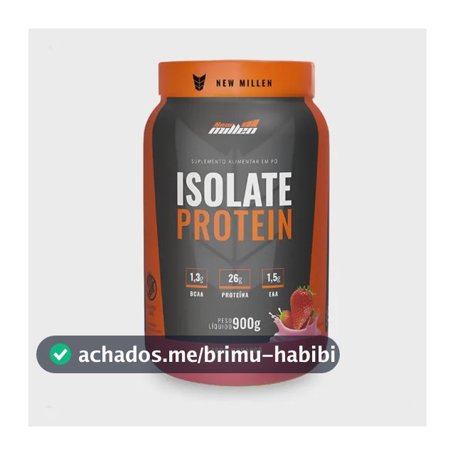 Isolate Protein Proteína Isolada 900g New Milen Zero Lactose