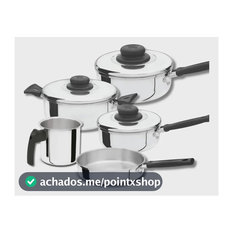 Jogo De Panelas Polido Fortlar 5 Pçs. Polida