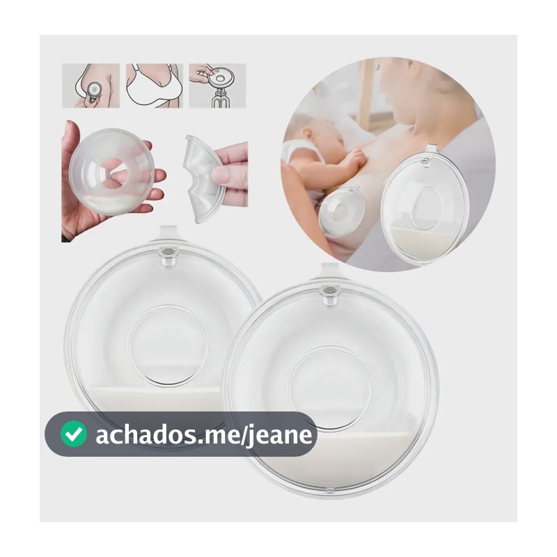 Kit 2 Coletores De Leite Materno Concha De Amamentação Kit 2 Transparente