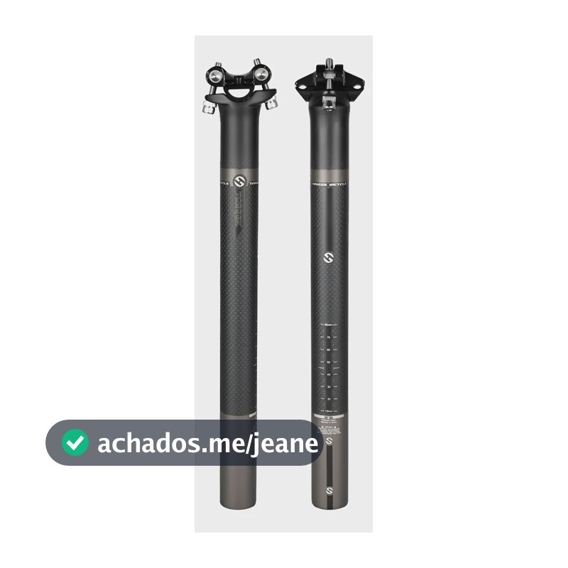 Canote Selim 31,6x400mm Fibra De Carbono Offset 0mm - Toseek Preto