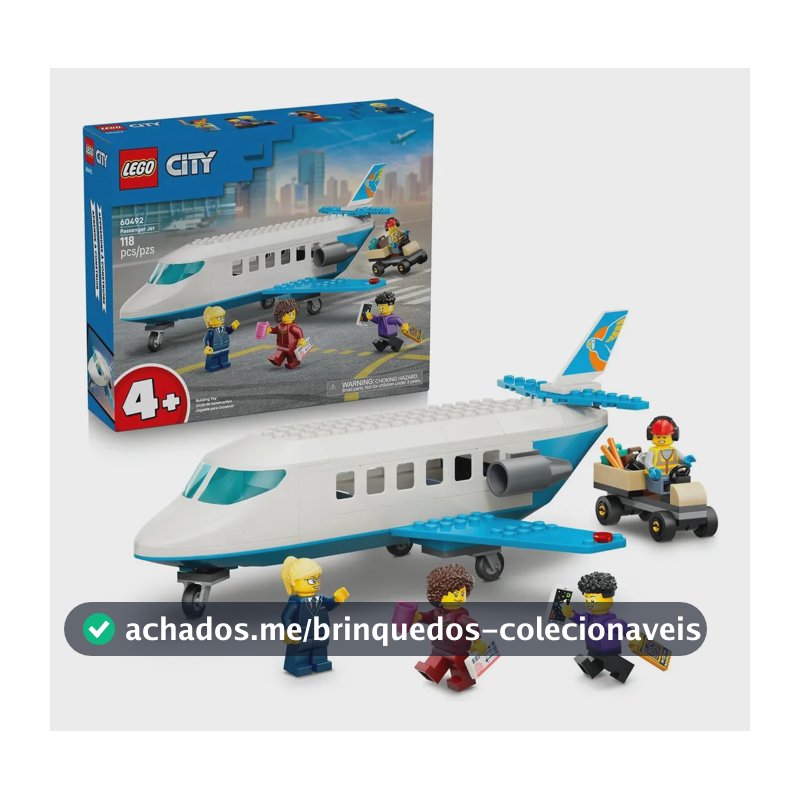 Avião De Passageiros Lego City 118 Veículos Da Cidade