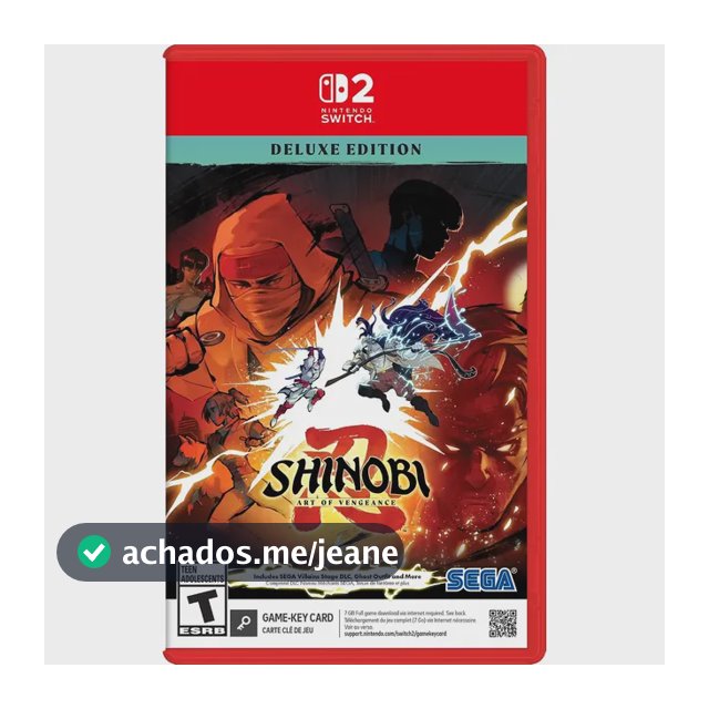 Shinobi Art Of Vengeance Deluxe Edition Switch 2