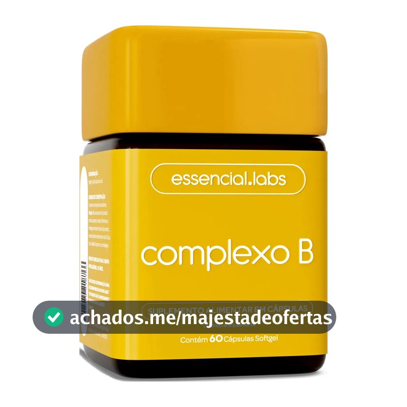 COMPLEXO B - 60 Cápsulas Softgel - Fórmula com Máxima Concentração e Biodisponibilidade