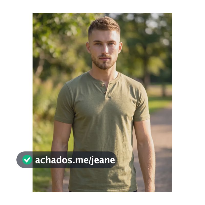 Camiseta Henley Manga Curta Slim Com Botões Gola V Everyday Verde-musgo Gg (46)