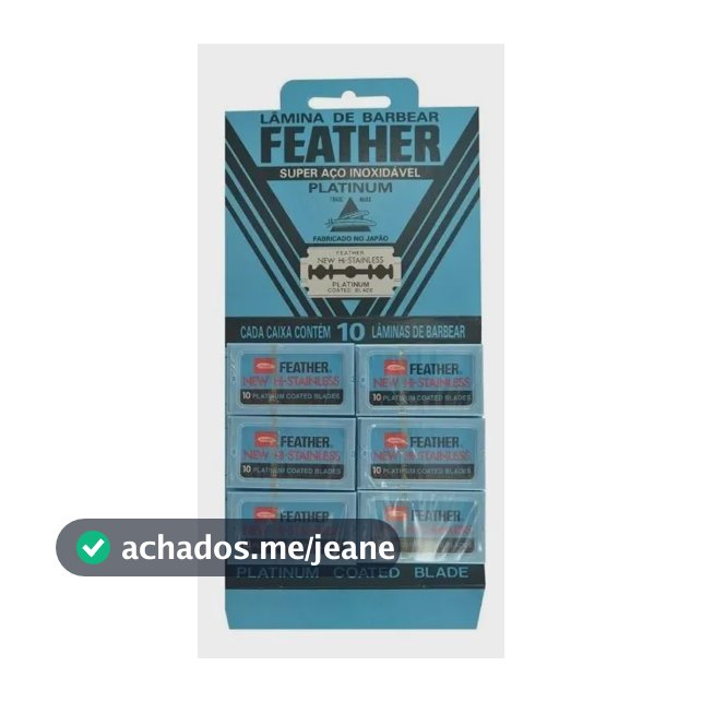 Lâmina Barbear Platinum 60 Peças - Feather