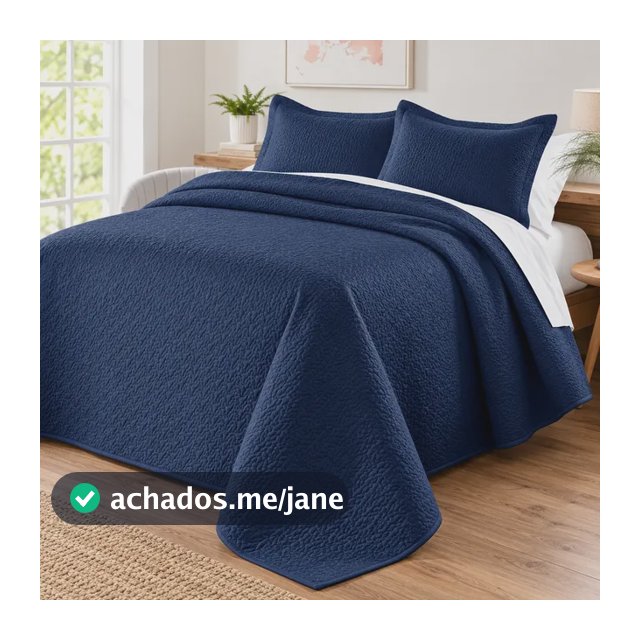Colcha/cobre Leito Dupla Face Matelado Casal 3 Peças