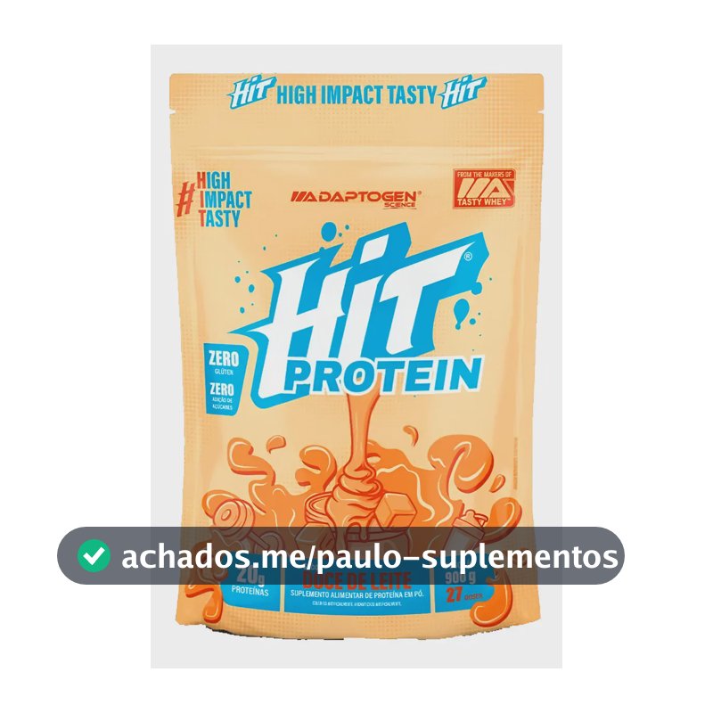 Hit Protein Suplemento Alimentar 900g - Adaptogen Science Sabor Doce De Leite